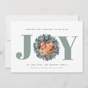 Modern eukalyptus Photo Typography-julkort Kort