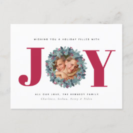 Modern eukalyptus Photo Typography-julkort Vykort