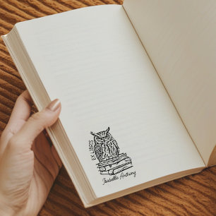 Modern Ex Libris Uggla-bokskylt Stämpel