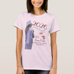 Modern Examen 2026 Rosa Foto T Shirt