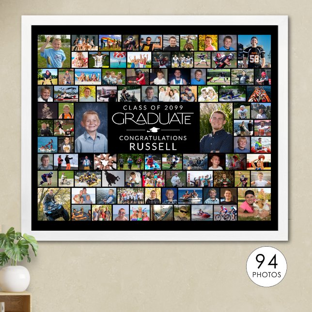 Modern examen 94 Fotocollage Display Poster (Skapare uppladdad)
