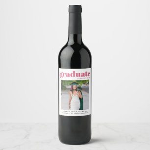 Modern examen fotobekanntgörande vin  vinflaska etikett