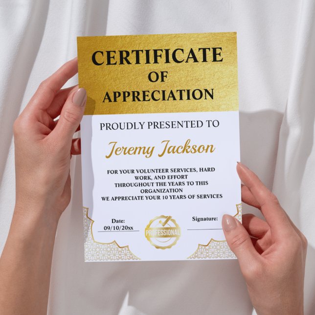 Modern examen i prestation Guld: Klassi (Modern Certificate of Achievement Gold)