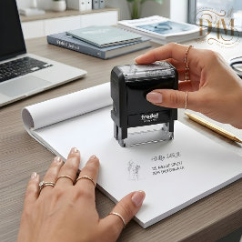 Modern examen svart & vit linjärt konst examensdel självfärgande stämpel