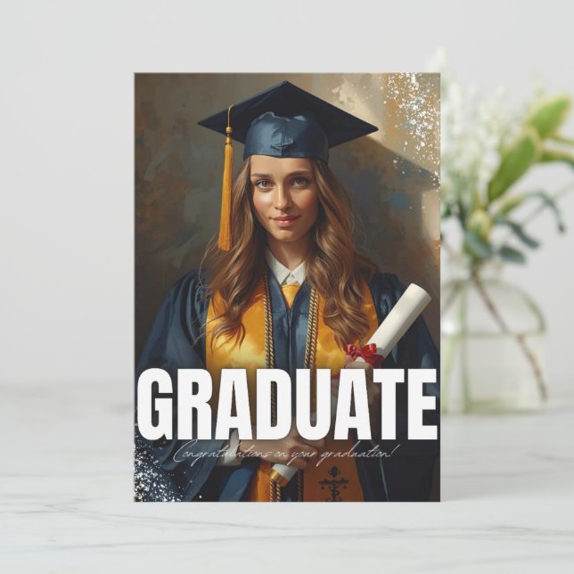 Modern examenfirande för klass 2026 inbjudningar (Stående Fram)