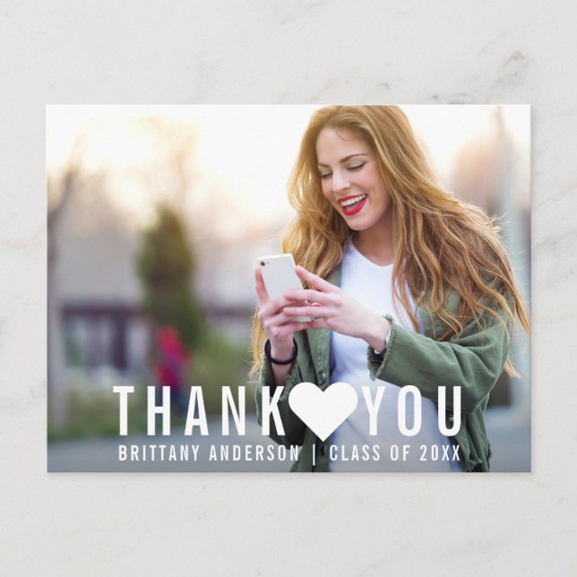 Modern Examens Bevis Tack Hj&aumlrta (Tom Baksida) Vykort (Framsida)