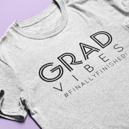 Modern Examens Grad Vibbar Minimalistisk Anpassad T Shirt