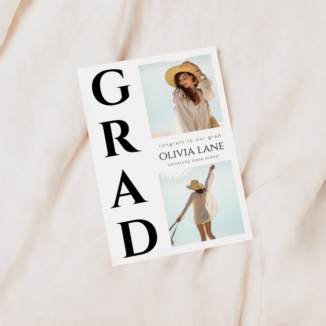 Modern examensannonsering med foto inbjudningar (Skapare uppladdad)