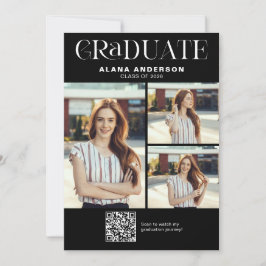 Modern examensannonserings QR-kod video Meddelande