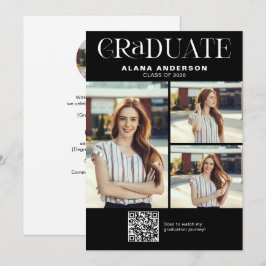 Modern examensannonserings QR-kod video Meddelande
