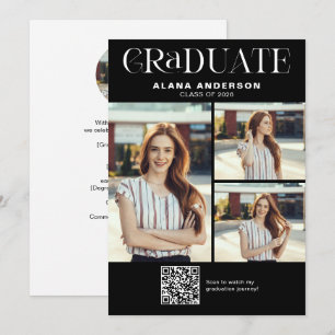 Modern examensannonserings QR-kod video Meddelande