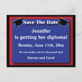 Modern examensbevis Spara datum-kort Meddelande Vykort