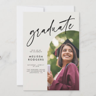 Modern examensfestinladning för ark-graduerade inbjudningar