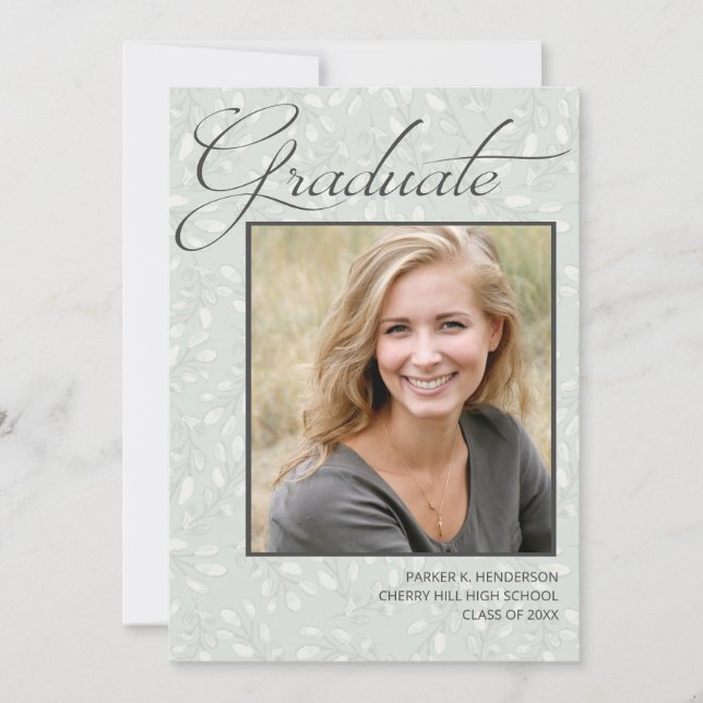 Modern examensfoto examensannonser inbjudningar (Framsida)