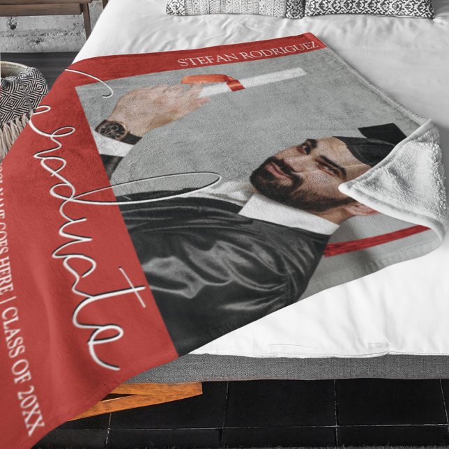 Modern examensfoto fleecefilt (Skapare uppladdad)