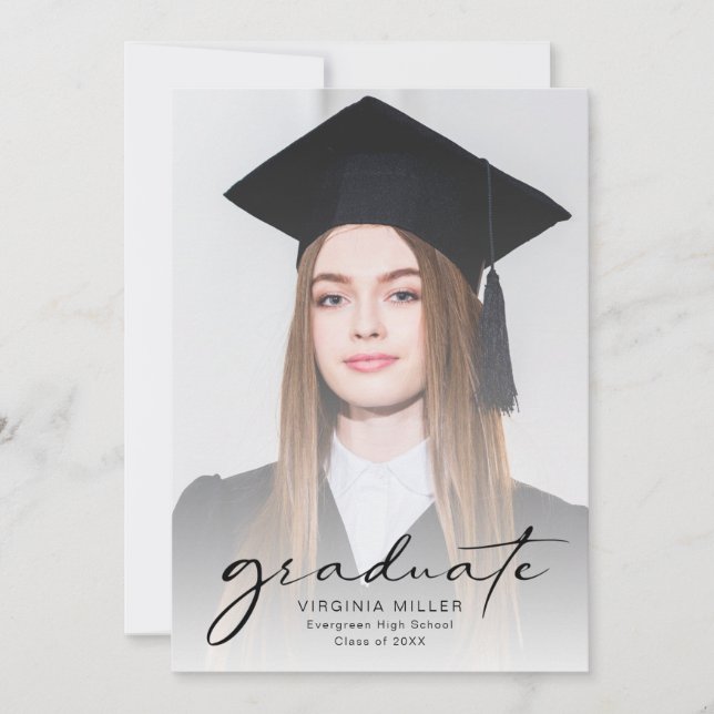 Modern examensfoto för studenter meddelande (Framsida)