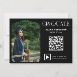 Modern examensfoto QR-kod Minimal Ark Video Meddelande