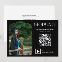 Modern examensfoto QR-kod Minimal Ark Video Meddelande