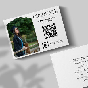 Modern examensfoto QR-kod Minimal Ark Video Meddelande