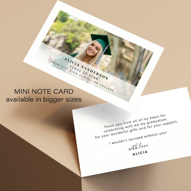 Modern examensfoto tackkort tack brev anteckningskort (Skapare uppladdad)