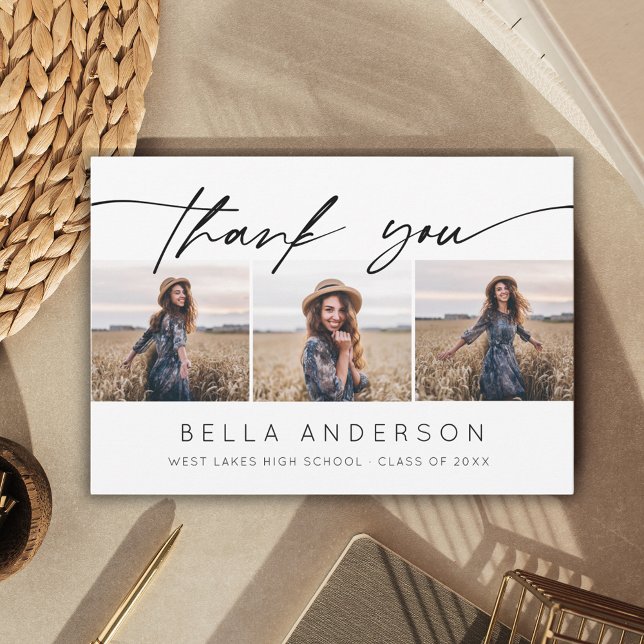 Modern examenshandskriven skrift 3 Foto  Tack Kort (Skapare uppladdad)