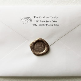 Modern examenshatt återvändande adress självfärgande stämpel