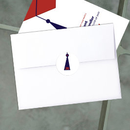 Modern examensmärke kuvert sigill klistermärke