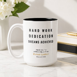 Modern examenspresentkaffemugge Två-Tonad mugg