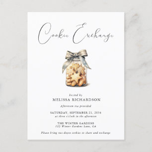 Modern Exchange-inbjudan för Cookie för elegant Ch Vykort