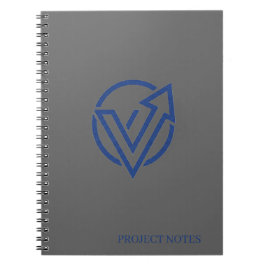 Modern Exekutiv Kolgrå Notebook Kobolt  Anteckningsbok