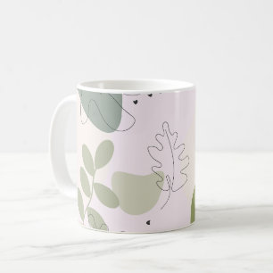 Modern Exotic Löv Mönster Kaffemugg