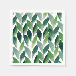 Modern exotisk Grönt, bohemisk natur Pappersservett