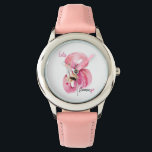 Modern exotisk Rosa Låt oss Flamingo Watercolor Armbandsur<br><div class="desc">Modern exotisk Rosa Låt oss Flamingo Watercolor</div>