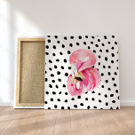 Modern exotisk Rosa vattenfärgslamingo med citat Canvastryck<br><div class="desc">Modern exotisk Rosa vattenfärgslamingo med citat</div>