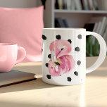 Modern exotisk Rosa Watercolor Flamingo & Dots Kaffemugg<br><div class="desc">Modern exotisk Rosa Watercolor Flamingo & Dots</div>