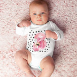 Modern exotisk Rosa Watercolor Flamingo & Dots T Shirt<br><div class="desc">Modern exotisk Rosa Watercolor Flamingo & Dots</div>