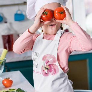 Modern exotisk stall och varm Flamingo Barnförkläde