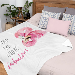Modern exotisk stall och varm Flamingo Fleecefilt
