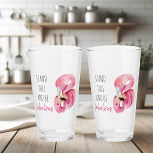 Modern exotisk stall och varm Flamingo Glaskopp