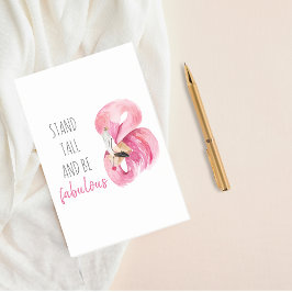 Modern exotisk stall och varm Flamingo Post-it Block