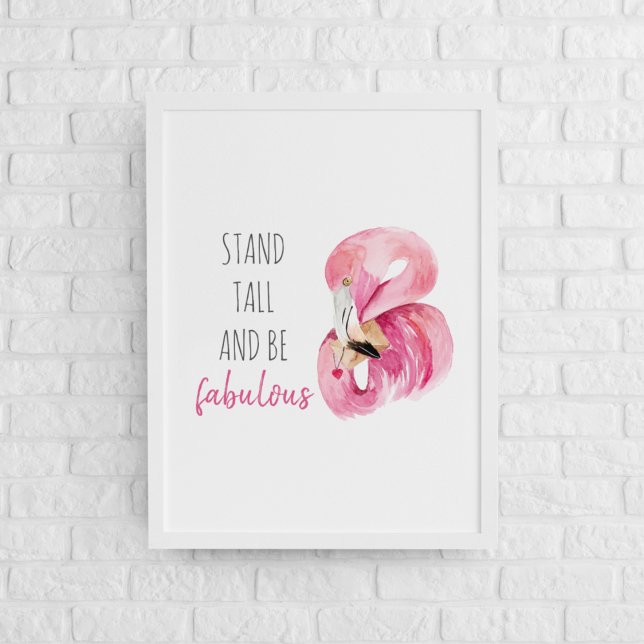 Modern exotisk stall och varm Flamingo Poster (Skapare uppladdad)