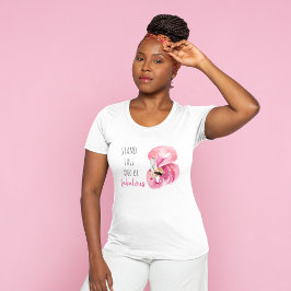 Modern exotisk stall och varm Flamingo T Shirt
