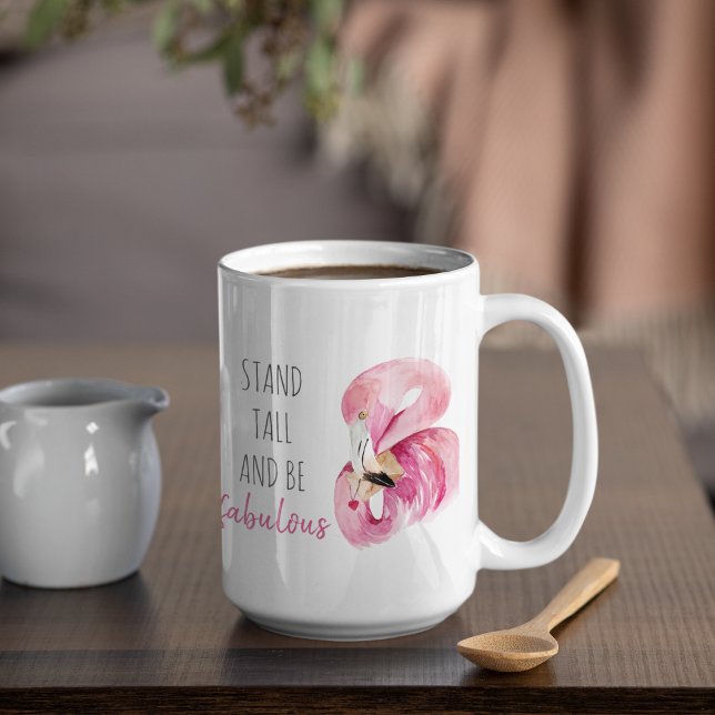 Modern exotisk stall och varm Flamingo Två-Tonad Mugg (Skapare uppladdad)