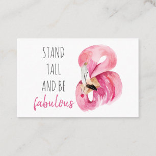 Modern exotisk stall och varm Flamingo Visitkort