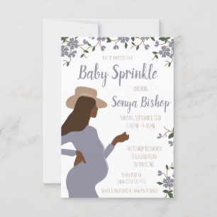 Modern Expectant Mor Blommigt Baby Shower Invita Inbjudningar
