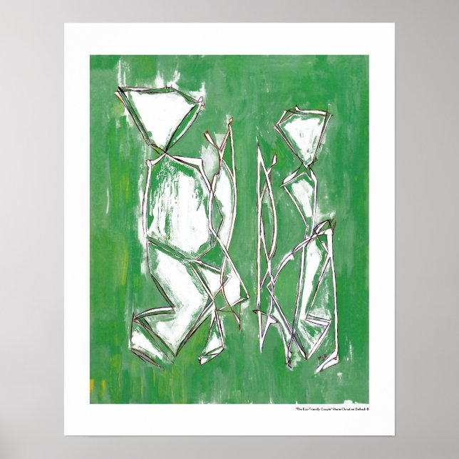 Modern expressionism Färgglad geometrisk konst för Poster (Framsidan)