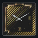 Modern extra elegant Art Deco Fyrkantig Klocka<br><div class="desc">Underbar klockdesign. Du kommer att kärlek det som andra. Du kan fritt använda den här designen för andra produkter som du gillar eller anpassa och lägga till texten. Följ mig för mer. Tack. Ha en trevlig dag.</div>