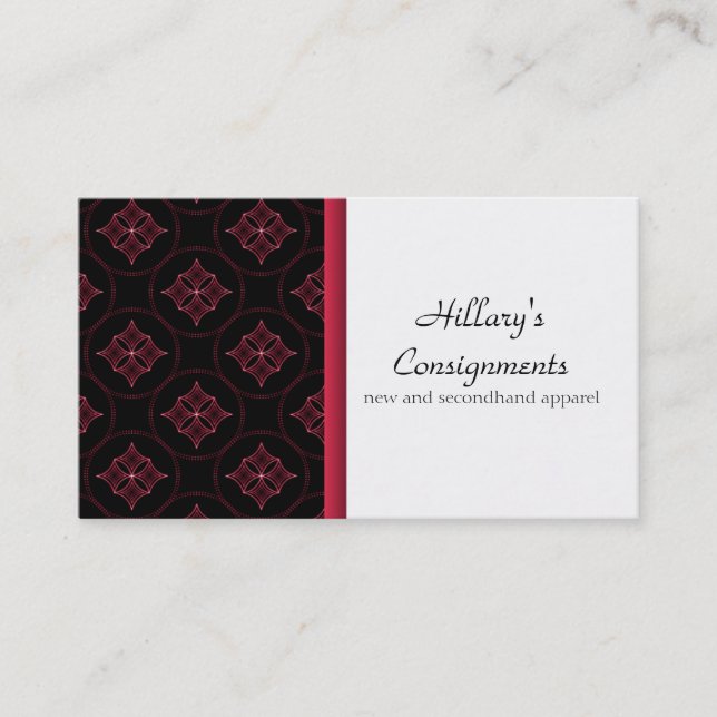 Modern extravagans-Affärskort, Magenta Visitkort (Framsida)