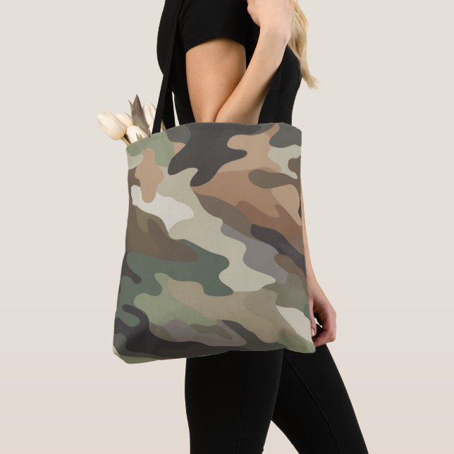 Modern Eye Catching Camo Carryall Tygkasse (Närbild)