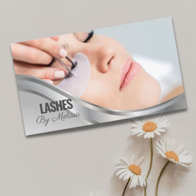 Modern Eyelash Beauty Makeup Artist Lash Extension Visitkort (Modern Eyelash Beauty Makeup Artist Lash Extension Business Card)